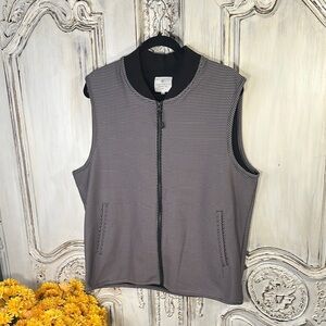 Men’s CON.STRUCT Black White and Gray Zip-Up Vest Made in NY